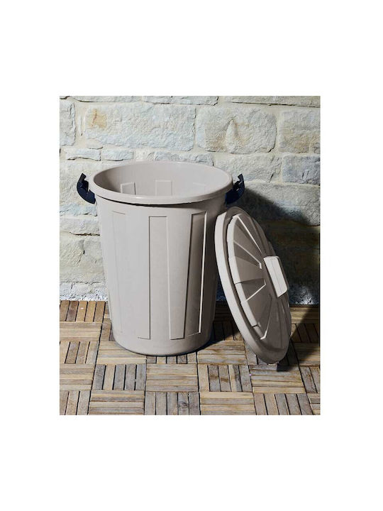 Outdoor Waste Bin Outbin Plastic Lid 60L Grey