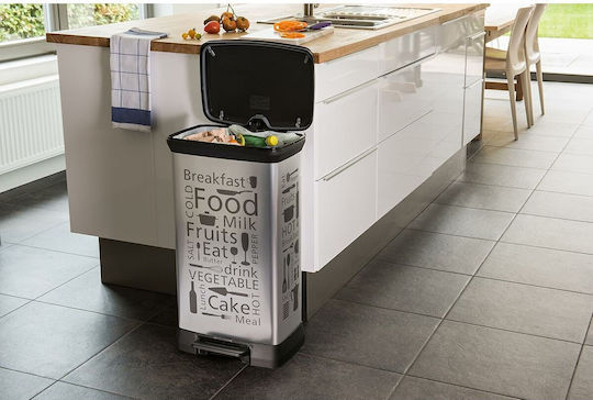 Curver Grey Waste Bin 50lt Curver Grey Waste Bin 50lt