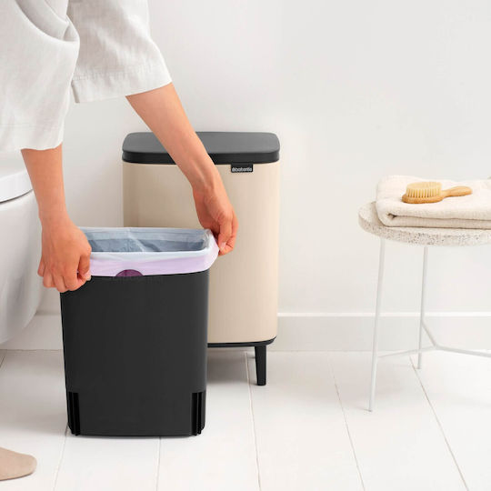 Brabantia Bo Small Hi Κάδος Απορριμμάτων Πλαστικός Μπεζ 12lt