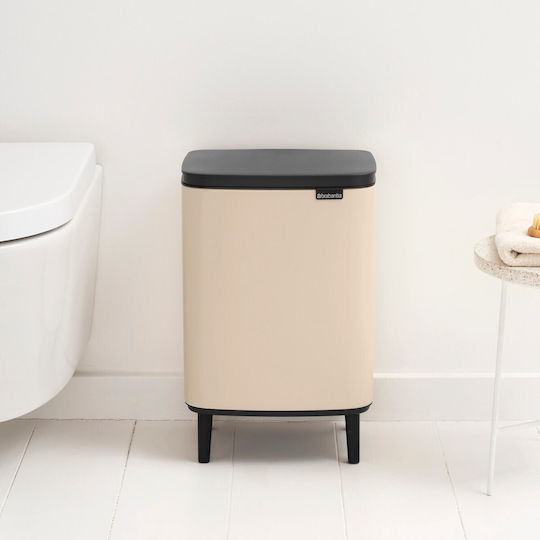 Brabantia Κάδος Bo Small Hi Απορριμμάτων Πλαστικός Μπεζ 12lt