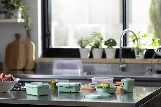 Food Container Lunch Rectangular 1l Smart Eco To Go 20x15x7cm Soft Green