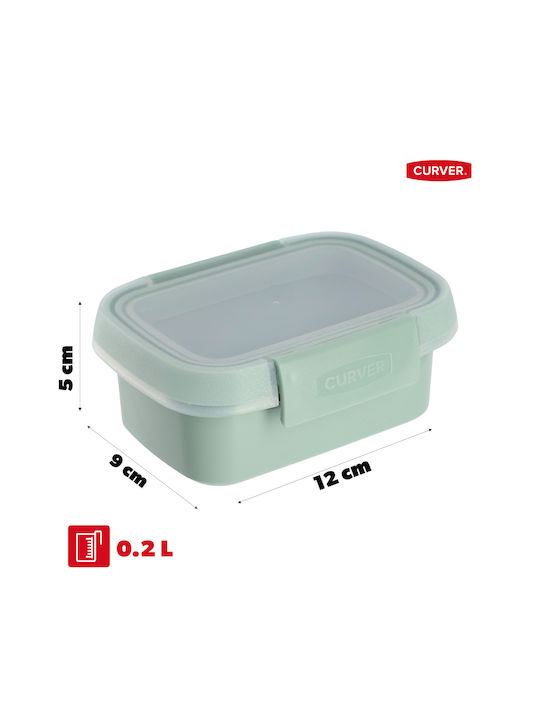 Food Container Snack Rectangle 0.2l Smart Eco To Go 12x9x5cm Soft Green