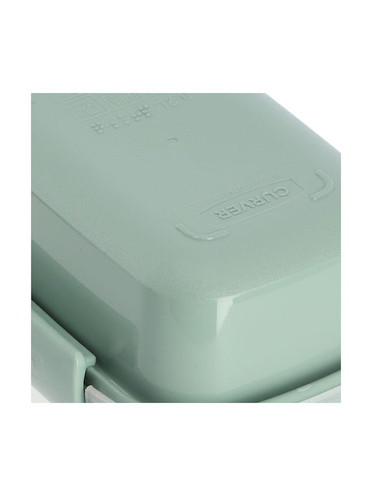 Food Container Snack Rectangle 0.2l Smart Eco To Go 12x9x5cm Soft Green