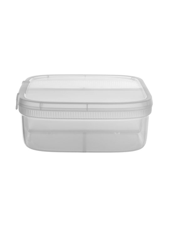 Rectangular Food Storage Container Divider 3.3L Snap Box Transparent