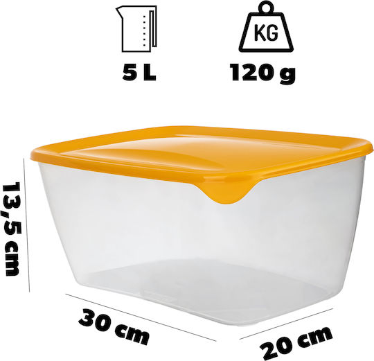 Curver Plastic Lunch Box Yellow 5000ml