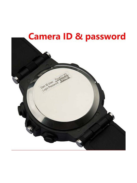 Base Herren Uhr Batterie mit Schwarzem Gummi Armband