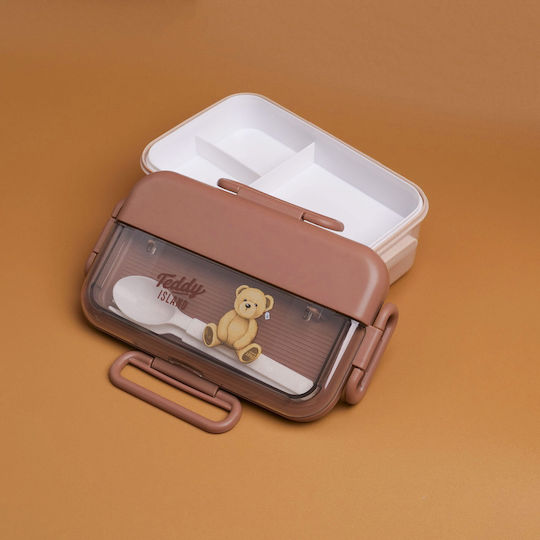 Teddy Island – Lunch Box 2 Levels 1500ml Brown Hs-bdh6001