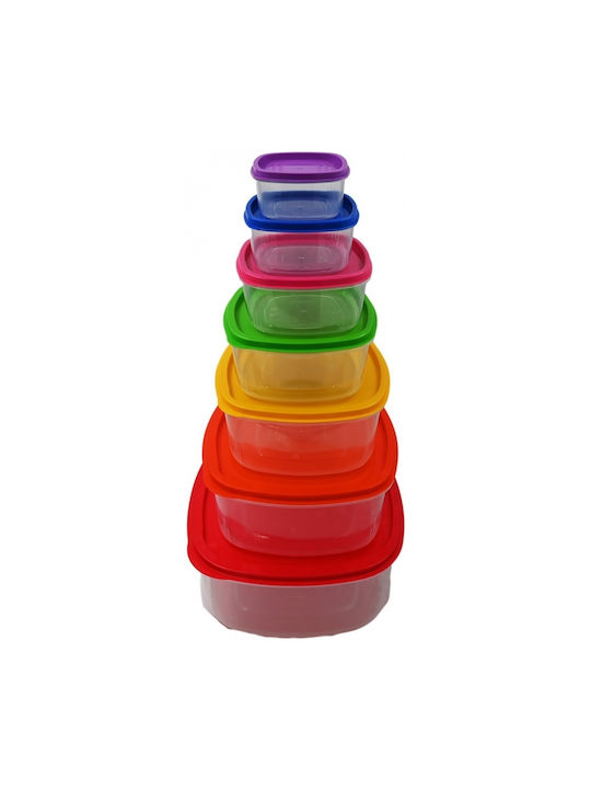 Sidirela Rainbow Lunchbox Kunststoff Mehrfarbig Geeignet für die Mikrowelle 7Stück