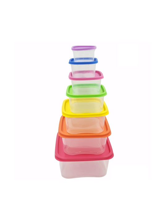 Sidirela Rainbow Lunchbox Kunststoff Mehrfarbig Geeignet für die Mikrowelle 7Stück