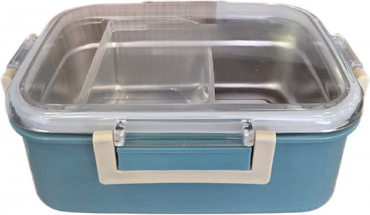 Aj O-Bento Δοχείο Φαγητού Inox Μπλε 18x12.5cm