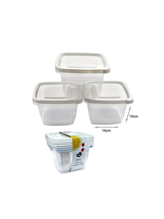 Sidirela Cutie pentru Mâncare Plastic 10x14cm 3buc