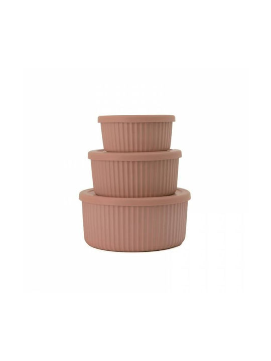 Chic Mic Σετ Δοχεία Φαγητού Πλαστικά Terracotta 7cm 3τμχ