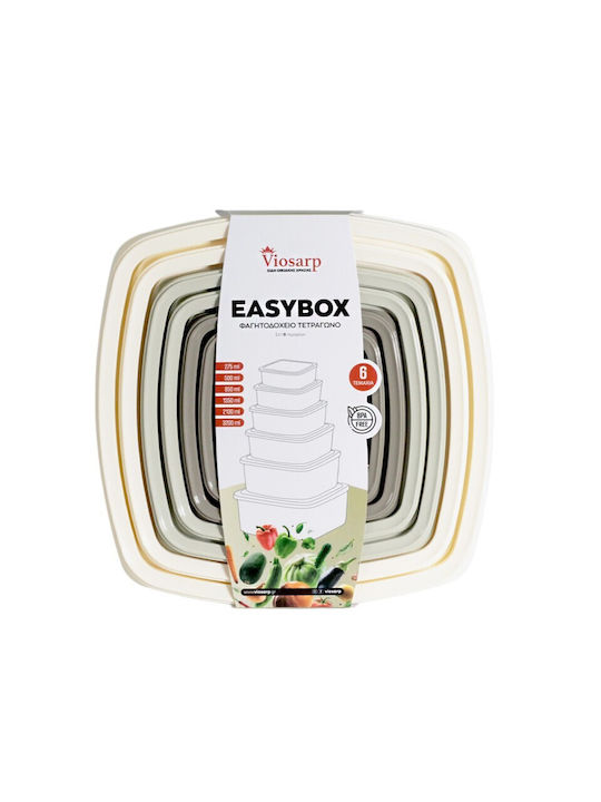 Viosarp Plastic Lunch Box Transparent 6pcs