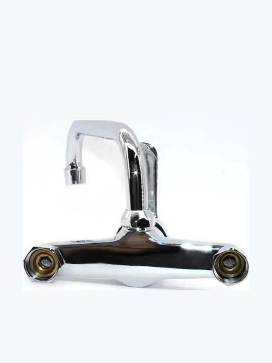 Poly Poly-105 Kitchen Faucet Wall Silver