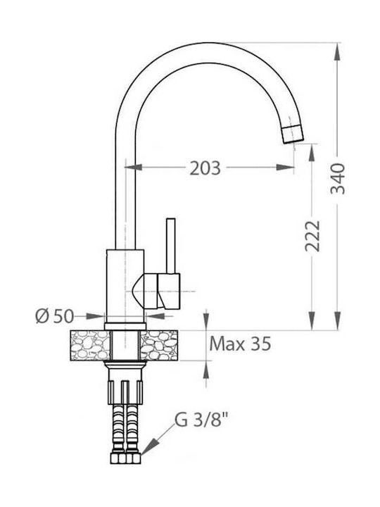 Alveus Kitchen Faucet Counter White