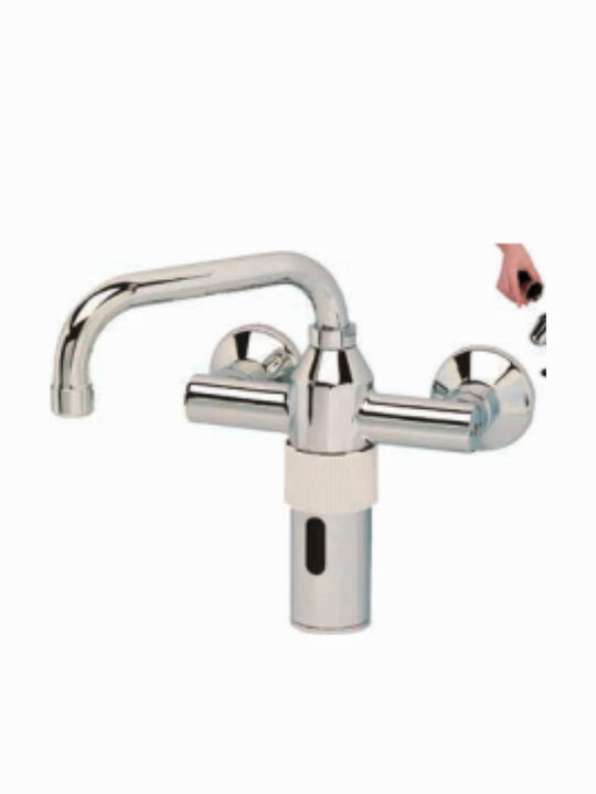 River E2015/2 Wall Kitchen Faucet Silver