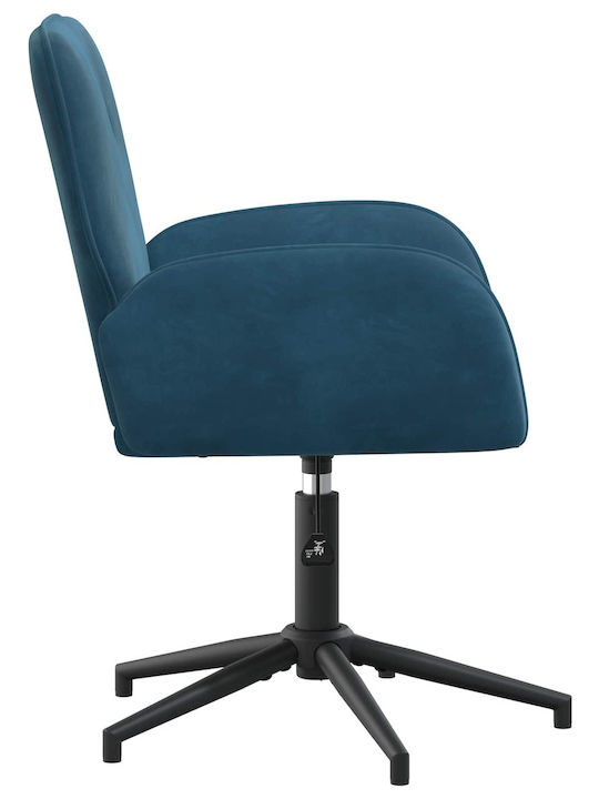 Swivel Visitor Chair with Arms in Blue Colour 54x55x90cm