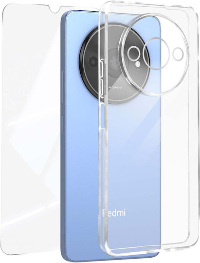 Jaym Soft Case Redmi A3/a3x 9h 2.5d Tempered Glass Transparent