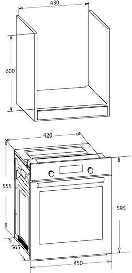 MPM Einbauofen 50Es B45cm.