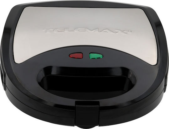 Telemax KJ-302 Sandwich Maker with Removable Plates for for 2 Sandwiches Sandwiches 750W Inox