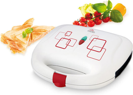 ETA Kvadro 4153 90000 Sandwich Maker pentru for 2 Sandwiches Sandvișuri 700W Albă