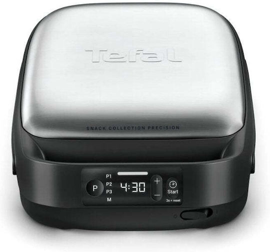 Tefal Snack Collection Tostieră cu Plăci Detașabile Antiaderente pentru 2 Sandvișuri 700W Neagră