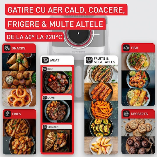 Tefal Easy Fry Silence Еър Фрайър 5л Сребърен