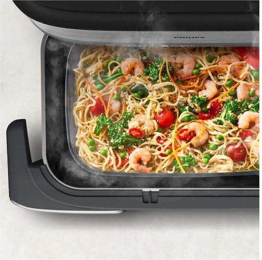 Philips Air Fryer 9.5lt Ασημί NA565/02