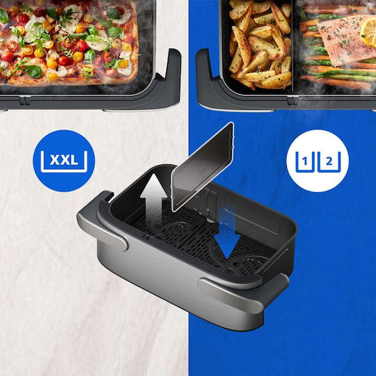 Philips Air Fryer 9.5lt Ασημί NA565/02