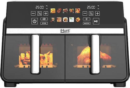 iHunt Еър Фрайър с Двойна Подвижна Кошница 10л Сив