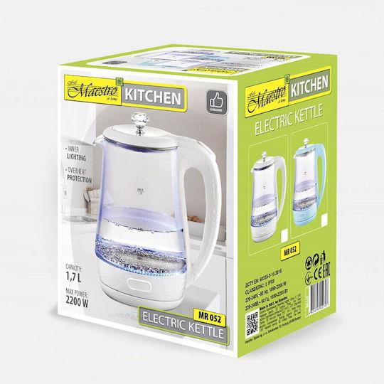 Maestro Fierbător 1.7lt 2200W Albastru