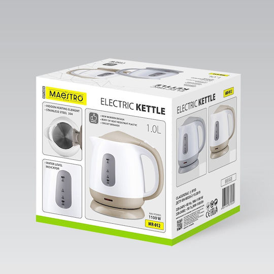 Maestro Kettle 1lt 1100W Beige