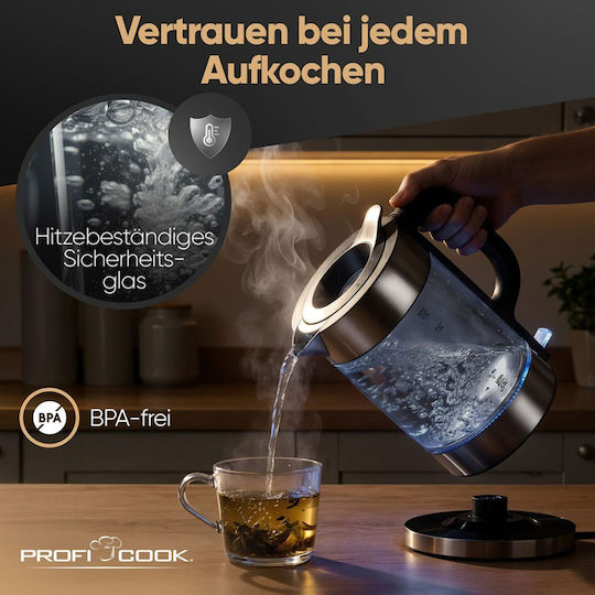 Profi Cook PC-WKS 1322 G Kettle 1.7lt 2200W Silver