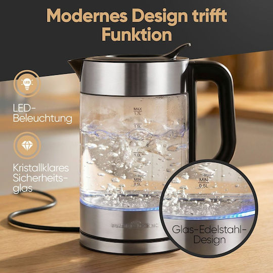 Profi Cook PC-WKS 1322 G Kettle 1.7lt 2200W Silver