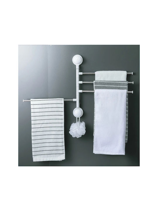 Wall-Mounted Bathroom Rail with 4 Positions Silver