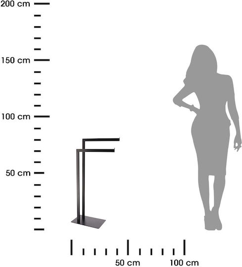 Καλόγερος Μπάνιου Διπλός ​40x81cm Μαύρος