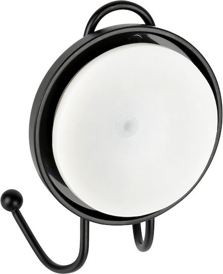 Стелаж Баня Единична Подов със смукателна чаша ​7x7см Черен