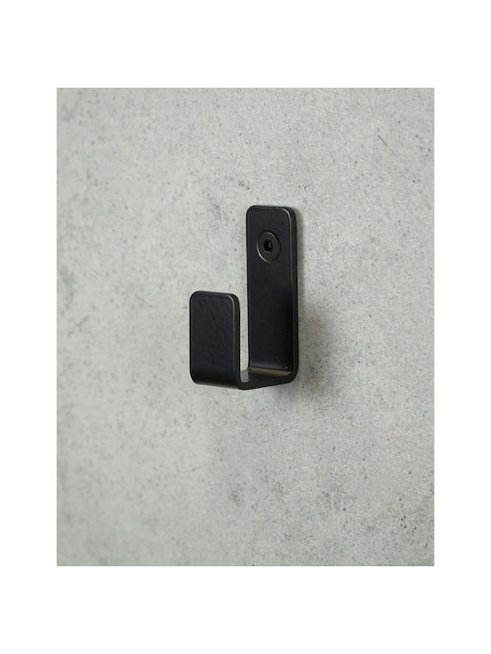 Deante Άγκιστρο Μπάνιου Μονό με Βίδες ​5.6x5.6cm Inox Μαύρο