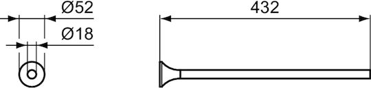 Ideal Standard La Dolce Vita Single Wall-Mounted Bathroom Rail with Screws Silver