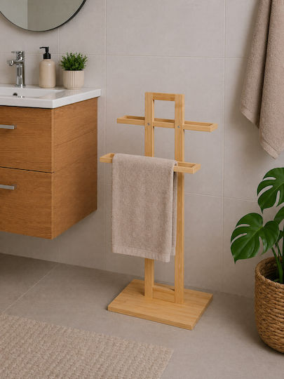Επιδαπέδια Κρεμάστρα 2 Θέσεων Bamboo 37x25x85cm Mrshome Df-0092000