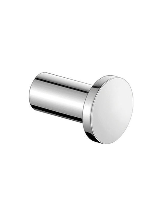Sanco Twist Άγκιστρο Μπάνιου Μονό με Βίδες ​3x4cm Ασημί