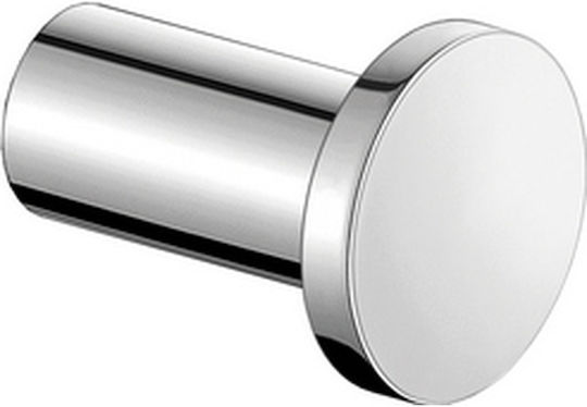Sanco Twist Άγκιστρο Μπάνιου Μονό με Βίδες ​3x4cm Ασημί