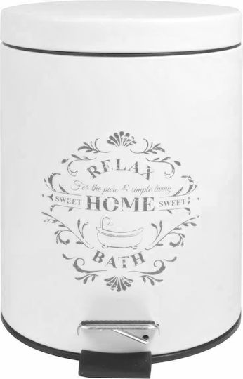 Sidi Home Plast Metalic Set perie de toaletă și coș de gunoi pentru baie 7lt Alb Sidi Home Plast Metalic Set perie de toaletă și coș de gunoi pentru baie 7lt Alb