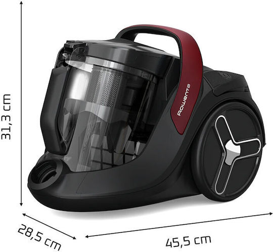 Rowenta Force Cyclonic Max Vacuum Cleaner 750W Bagless 2.5lt Black