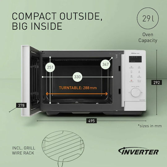 Panasonic Microwave Oven with Grill 29L White