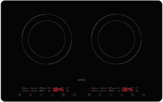 Estia Nexa Countertop Induction Double Black