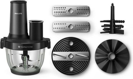 Philips Series 5000 Multi Mini Chopper 650W mit 2l Behälter Schwarz