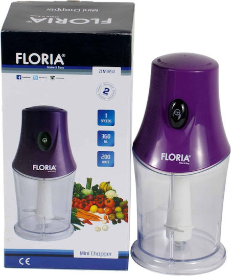 Zilan Πολυκόπτης Multi 200W με Δοχείο 360ml Μαύρος