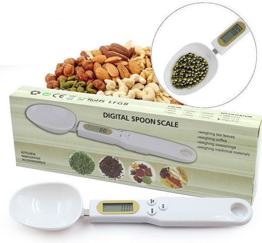 TnS Ψηφιακή Ζυγαριά Κουζίνας Κουτάλι έως 0.5kg Λευκή
