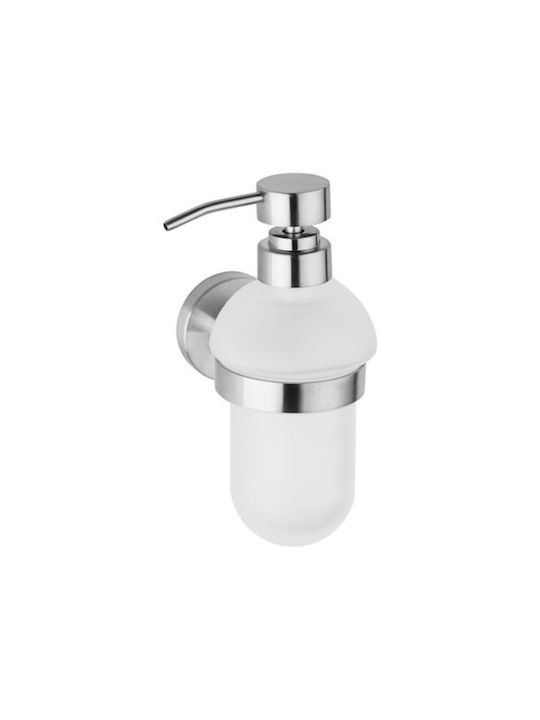 Karag Moderno Επιτοίχιο Dispenser Γυάλινο Ασημί